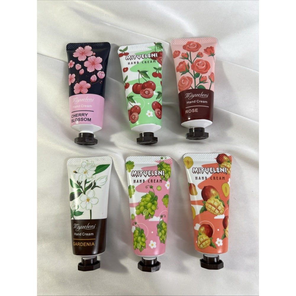 MIYUELENI/CLOTHES OF SKIN 6 Lot Travel Size HAND CREAM Cherry Grape Mango‎ Rose